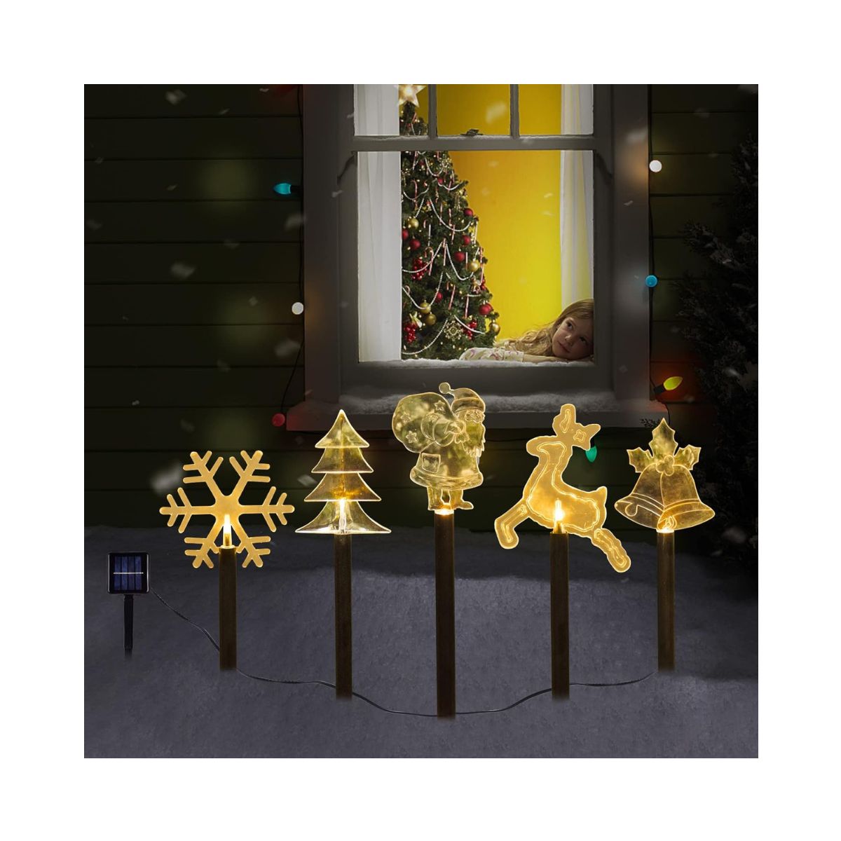 Luces solares Navidad