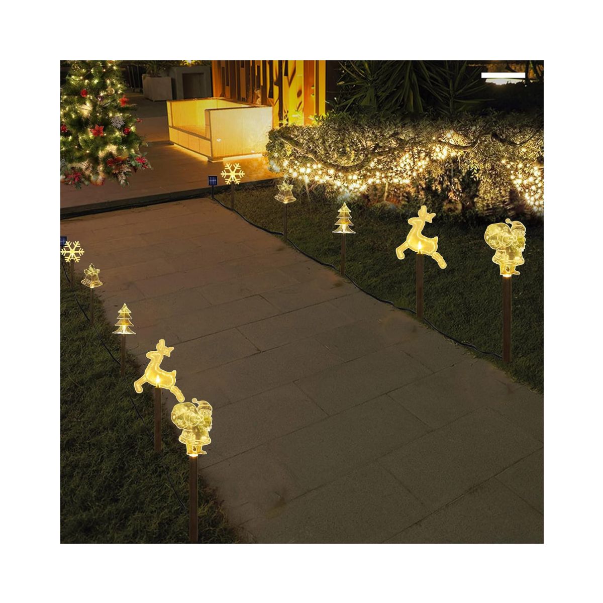 Luces solares Navidad